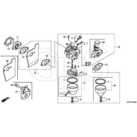 Honda HRX426C - PXE - MATF 1030001- Carburettor Diagram