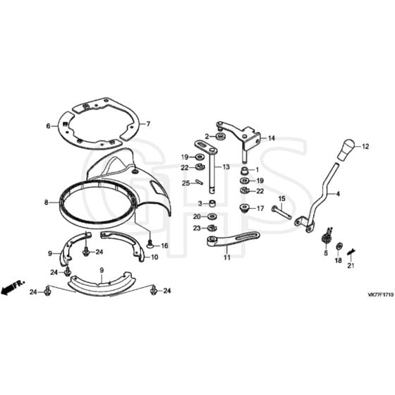 Honda HRX476C1 - HYEE - MASF 1130001- Shutter Diagram