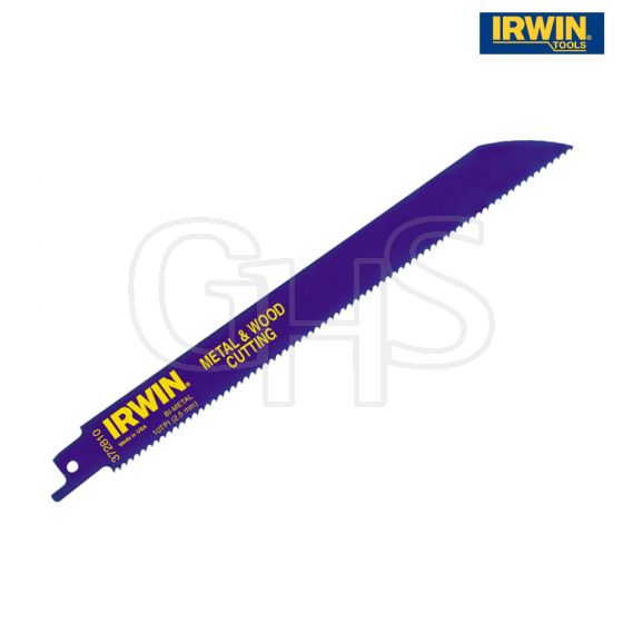 IRWIN 610R 150mm Sabre Saw Blade Metal & Wood Cutting Pack of 5 - 10504151