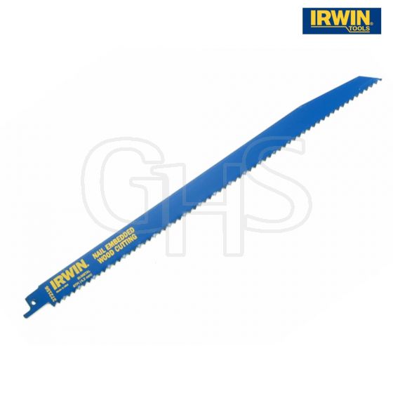 IRWIN Sabre Saw Blade 156R 300mm Nail Embeded Wood Cut Pack of 5 - 10504160