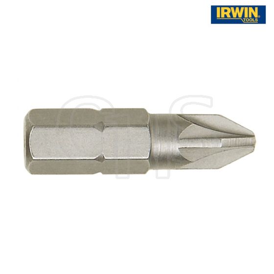 IRWIN Screwdriver Bits Pozi PZ2 25mm Pack of 10 - 10504339
