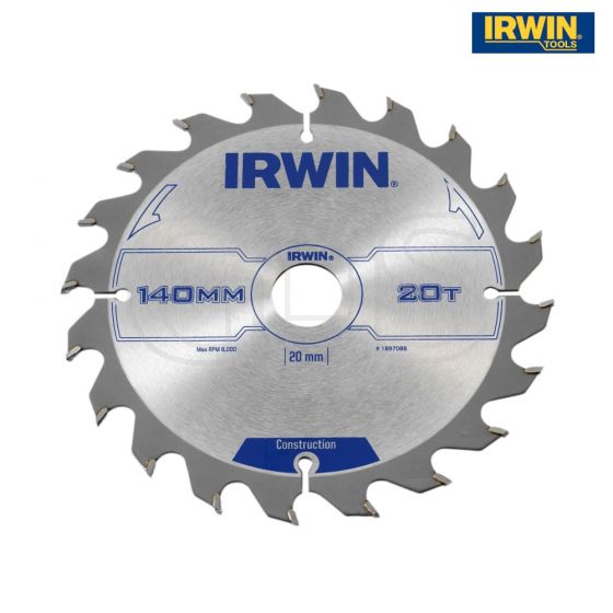 IRWIN Circular Saw Blade 140 x 20mm x 20T ATB - 1897088