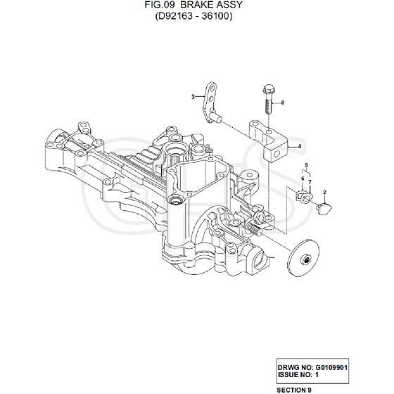 Countax K55 - - 09 Brake Assy