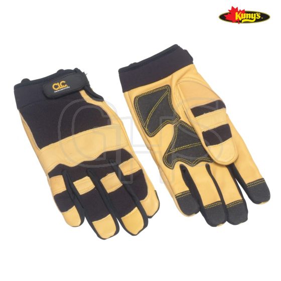 Kunys Hybrid-275 Top Grain Leather Neoprene Cuff Gloves Large (Size 10) - 275L