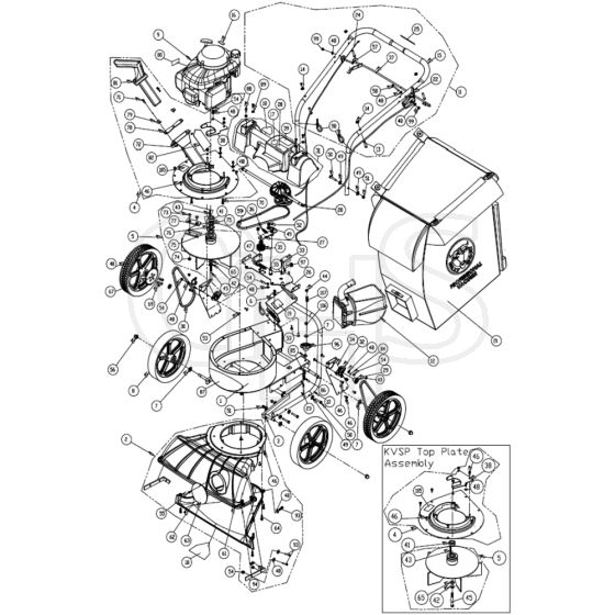 Billy Goat KV600SP - KV600SP Vacuum Main Diagram