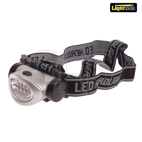 Lighthouse Headlight 3 Function Silver 8 LED - ST-H007