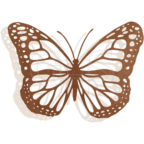 Primus Large Rusted Metal Butterfly Silhouette Wall Art - PA5002R - ONLY 2 LEFT