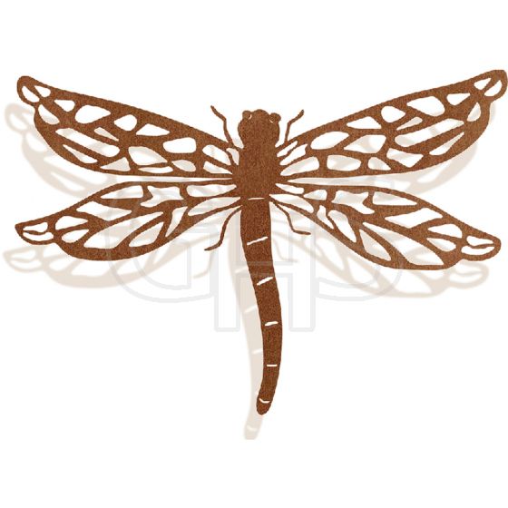 Primus Large Rusted Metal Dragonfly Silhouette Wall Art - PA5003R - ONLY 1 LEFT