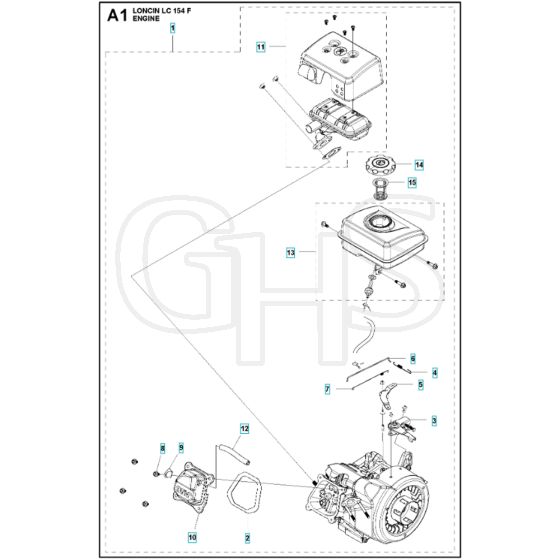 McCulloch LC154F - - Main Assy (1) Parts Diagram