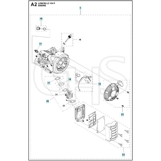 McCulloch LC154F - - Main Assy (2) Parts Diagram