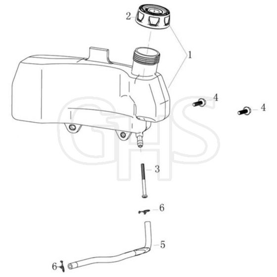 Cobra LC1P65FE-2 B - WT60SP Engine Jan 2022 Fuel Tank Diagram