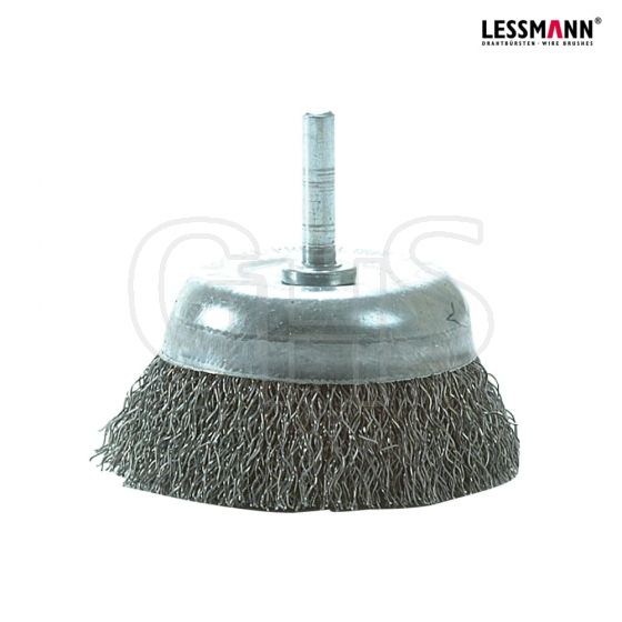 Lessmann DIY Cup Brush with Shank 75mm x 0.35 Steel Wire - 430.133.07