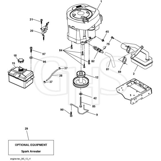 McCulloch M11577 - 96041011501 - 2010-03 - Engine Parts Diagram