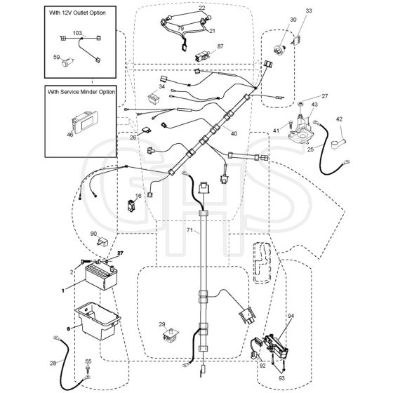 McCulloch M11577 - 96041012100 - 2010-03 - Electrical Parts Diagram