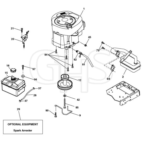 McCulloch M11577 - 96041012100 - 2010-03 - Engine Parts Diagram