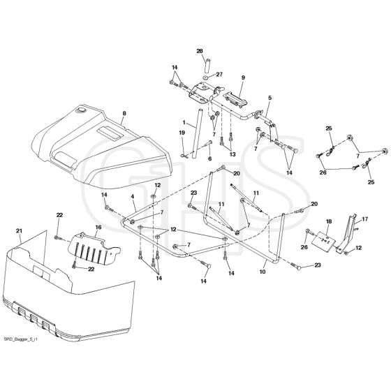 McCulloch M11577HRB - 96041012401 - 2010-03 - Bagger Parts Diagram