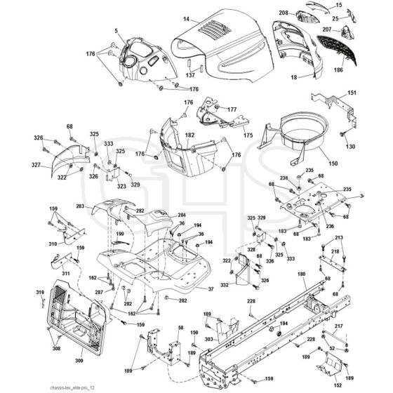 McCulloch M11577RB - 96041016500 - 2010-07 - Chassis & Enclosures Parts Diagram