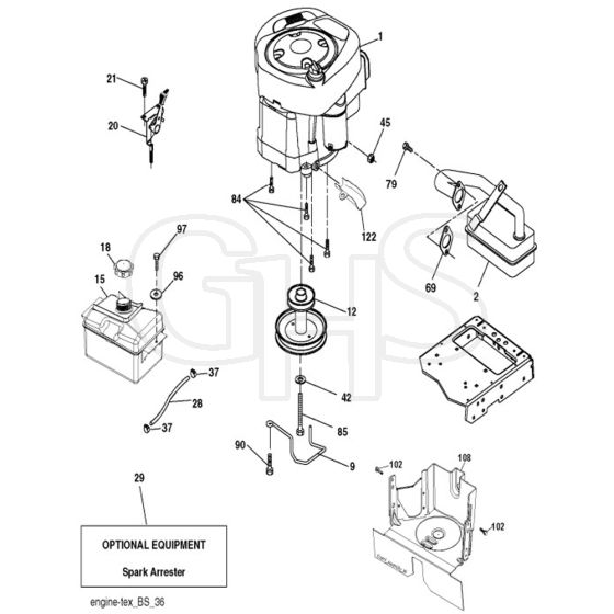 McCulloch M11577RB - 96041016502 - 2011-08 - Engine Parts Diagram