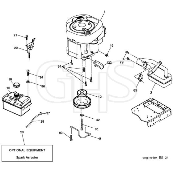 McCulloch M11577RB - 96051001103 - 2011-08 - Engine Parts Diagram