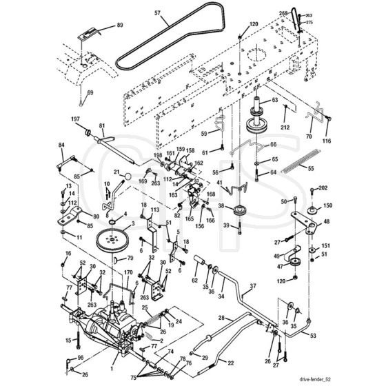 McCulloch M11597 - 96011023401 - 2007-03 - Drive Parts Diagram