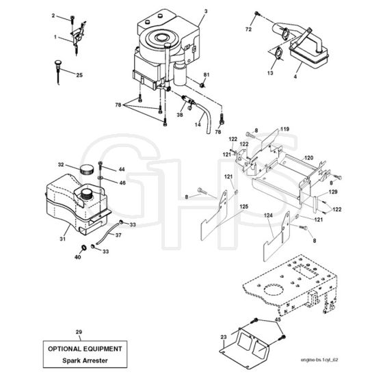 McCulloch M11597 - 96011023401 - 2007-03 - Engine Parts Diagram