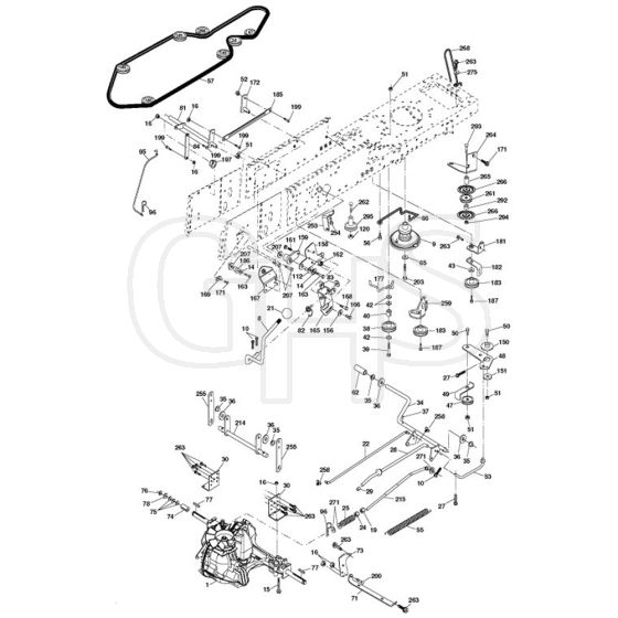 McCulloch M12597HRB - 96061031401 - 2011-04 - Drive Parts Diagram