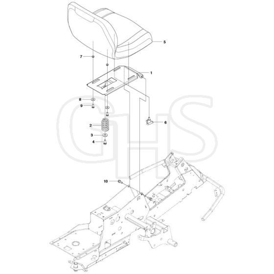 McCulloch M125-94FH - 967028402 - 2018 - Seat Parts Diagram