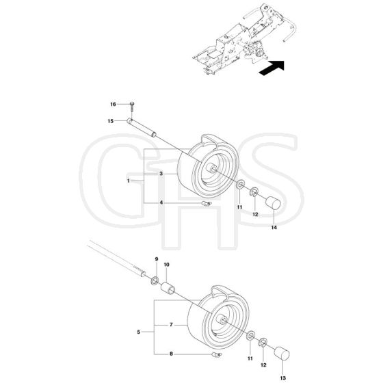 McCulloch M125-94FH - 967028402 - 2018 - Wheels and Tyres Parts Diagram