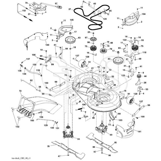 McCulloch M125-97TC - 96051014901 - 2018-07 - Mower Deck - Cutting Deck Parts Diagram