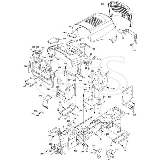 McCulloch M12T92RB - 96061010200 - 2009-08 - Chassis & Enclosures Parts Diagram