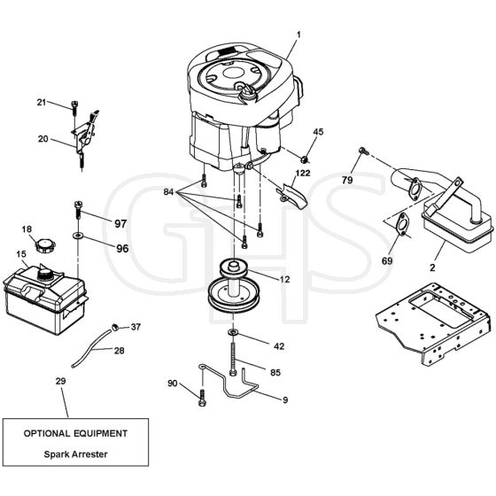 McCulloch M13538 - 96041017701 - 2010-03 - Engine Parts Diagram