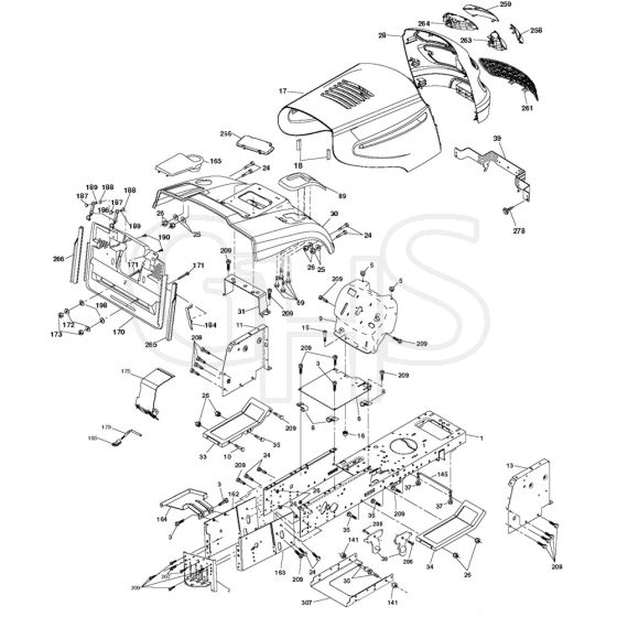 McCulloch M13592HRB - 96061009904 - 2010-03 - Chassis & Enclosures Parts Diagram