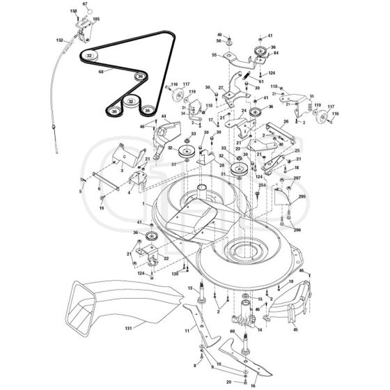 McCulloch M13592HRB - 96061017002 - 2008-08 - Mower Deck - Cutting Deck Parts Diagram