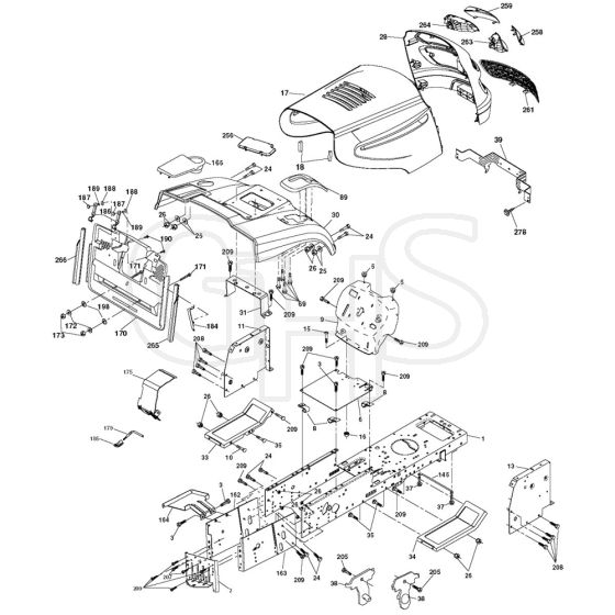 McCulloch M13592RB - 96061010103 - 2008-06 - Chassis & Enclosures Parts Diagram