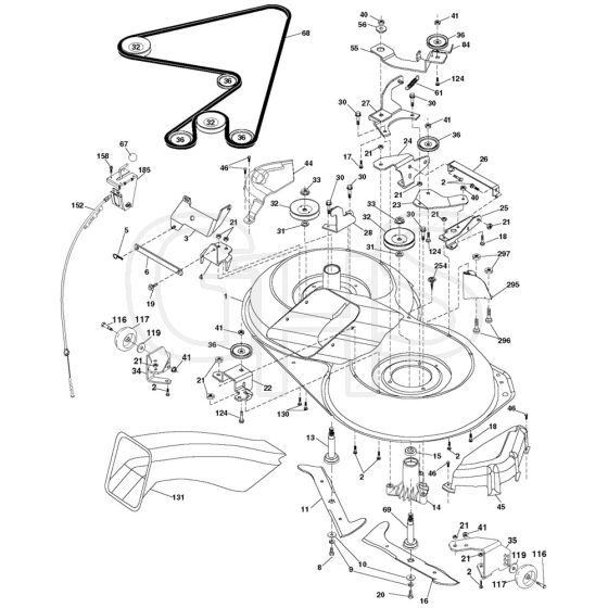McCulloch M13592RB - 96061010103 - 2008-06 - Mower Deck - Cutting Deck Parts Diagram