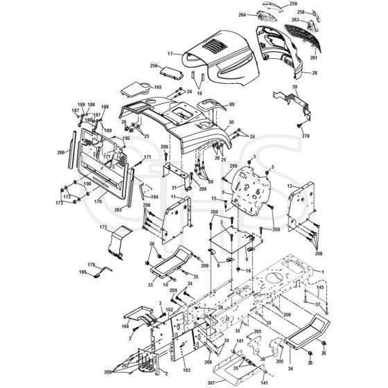 McCulloch M13592RB - 96061010104 - 2010-03 - Chassis & Enclosures Parts Diagram
