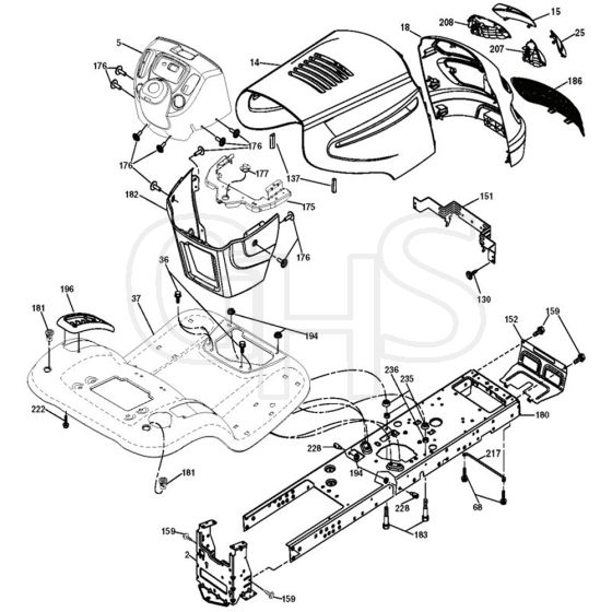 McCulloch M13597H - 96041000902 - 2009-01 - Chassis & Enclosures Parts Diagram