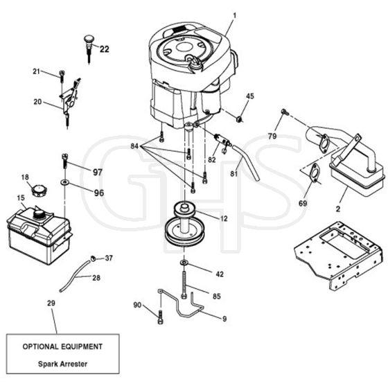McCulloch M13597H - 96041000902 - 2009-01 - Engine Parts Diagram