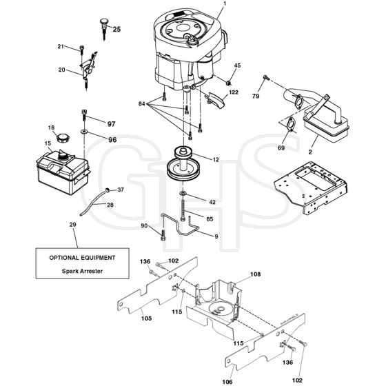 McCulloch M145107T - 96041029301 - 2012-12 - Engine Parts Diagram