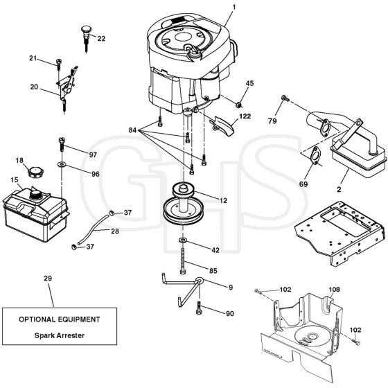 McCulloch M145-97TC - 96051009800 - 2013-06 - Engine Parts Diagram