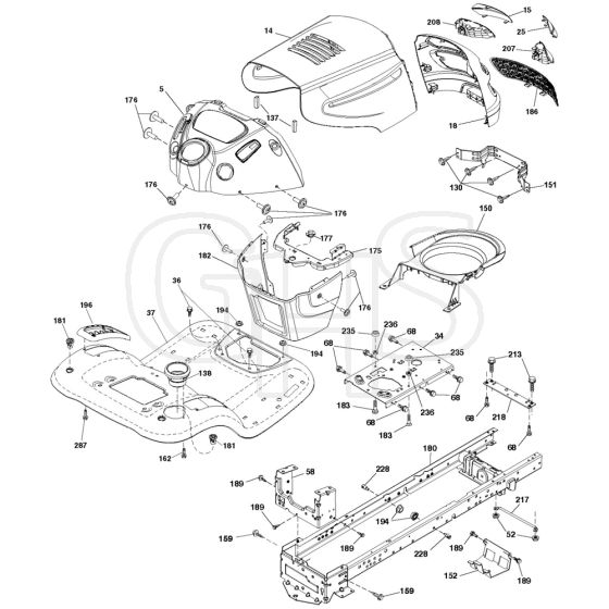 McCulloch M155107A - 96041027300 - 2011-09 - Chassis & Enclosures Parts Diagram