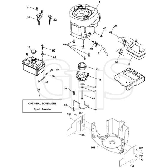 McCulloch M155107H - 96041000701 - 2009-01 - Engine Parts Diagram
