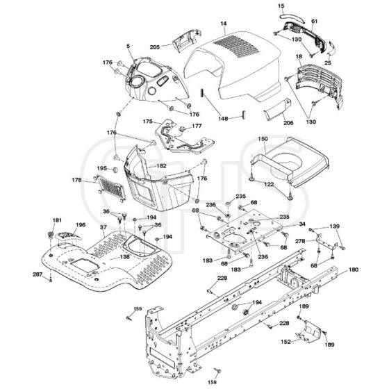 McCulloch M155107H - 96041001004 - 2010-07 - Chassis & Enclosures Parts Diagram
