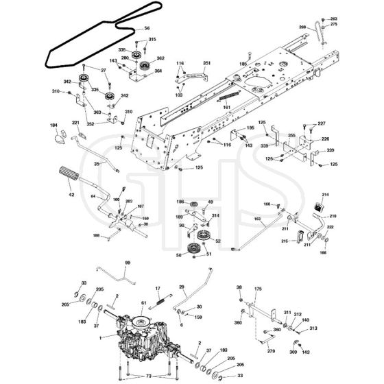 McCulloch M155-107TC - 96051006401 - 2012-12 - Drive Parts Diagram