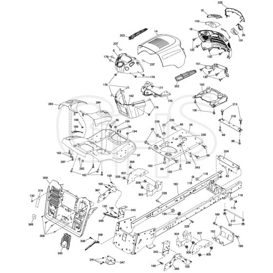McCulloch M155-107TC POWERDRIVE - 2018-08 - Chassis & Enclosures Parts Diagram