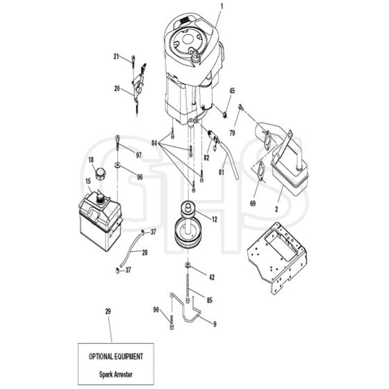 McCulloch M16538H - 96041011700 - 2010-03 - Engine Parts Diagram