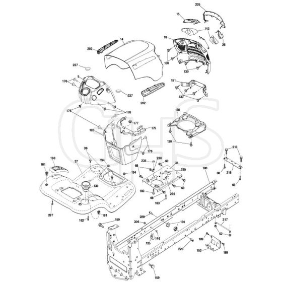 McCulloch M165-107T - 96041029401 - 2012-12 - Chassis & Enclosures Parts Diagram