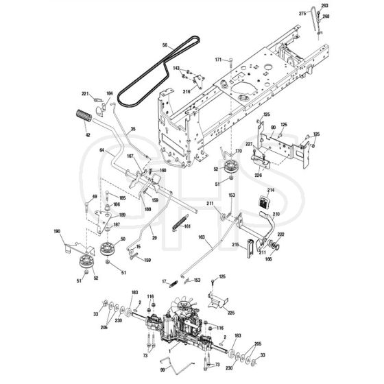 McCulloch M165-107T - 96041029401 - 2012-12 - Drive Parts Diagram
