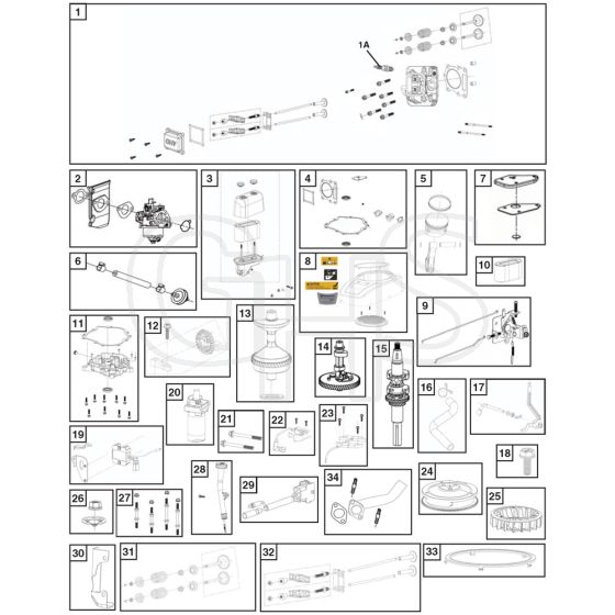 McCulloch M165-97TC CLASSIC - 96051016600 - 2017-07 - Engine (2) Parts Diagram