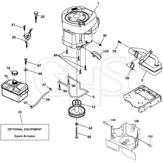 McCulloch M185-107TC - 96051006703 - 2014-05 - Engine Parts Diagram